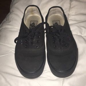 Black low top Vans